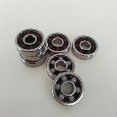 Hybrid Si3N4 ceramic ball bearing 6004 AISI440C ball Si3N4 cage PTFE